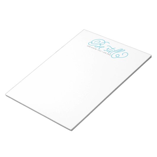 Wees nog steeds en weet dat ik God ben Notitieblok (Schuin)