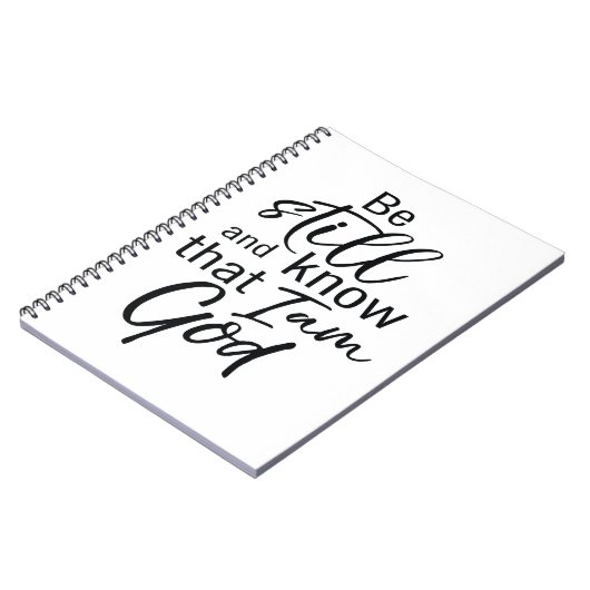 Wees nog steeds en weet dat ik God ben Notitieboek (Linkerzijde)