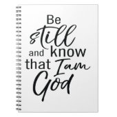 Wees nog steeds en weet dat ik God ben Notitieboek (Voorkant)
