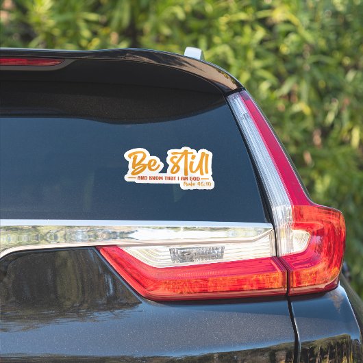 Wees nog steeds en weet dat ik God ben Sticker (Auto Zijkant)