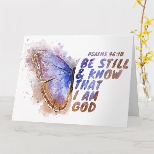 Wees nog steeds en weet dat ik God ben: Vrouwenvli Kaart (Gele Bloem)