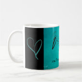 Wees nog steeds en weet dat ik God Blauwgroen Mok (Links)