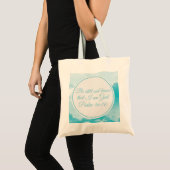 Wees nog steeds en weet dat ik goddelijk  Bijbelse Tote Bag (Voorkant (product))