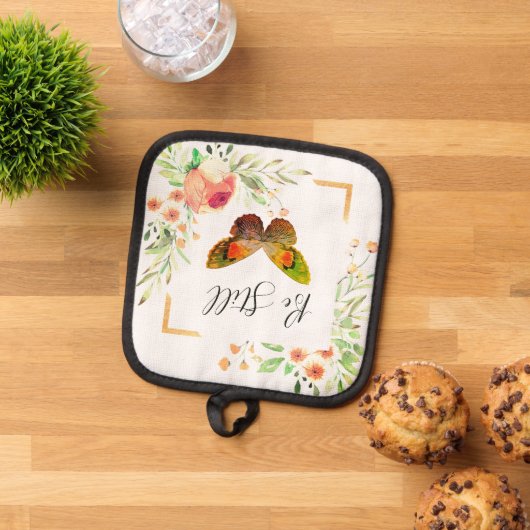 Wees nog steeds floraal pannenlap (Top down)