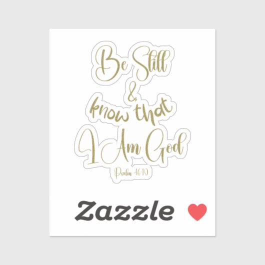 Wees nog steeds KJV Bijbelvers Sticker (Vel)