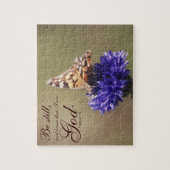 Wees nog steeds psalm 46:10 vlinderbloem legpuzzel (Verticaal)