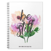Wees nog steeds Waterverf bloemen op maat voor lap Notitieboek (Voorkant)