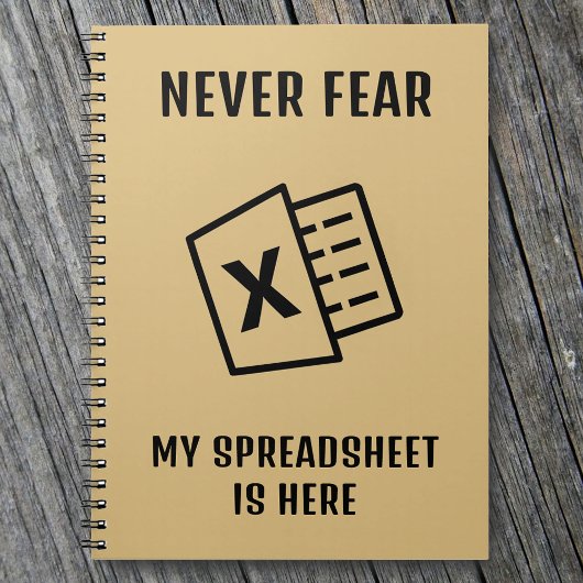 Wees nooit bang dat mijn spreadsheet grappig is notitieboek
