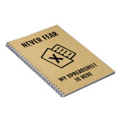 Wees nooit bang dat mijn spreadsheet grappig is notitieboek (Rechterzijde)