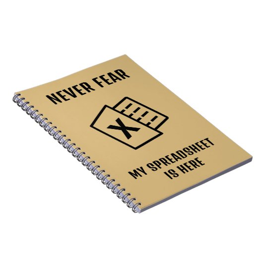 Wees nooit bang dat mijn spreadsheet grappig is notitieboek (Rechterzijde)