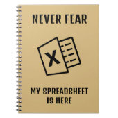 Wees nooit bang dat mijn spreadsheet grappig is notitieboek (Voorkant)