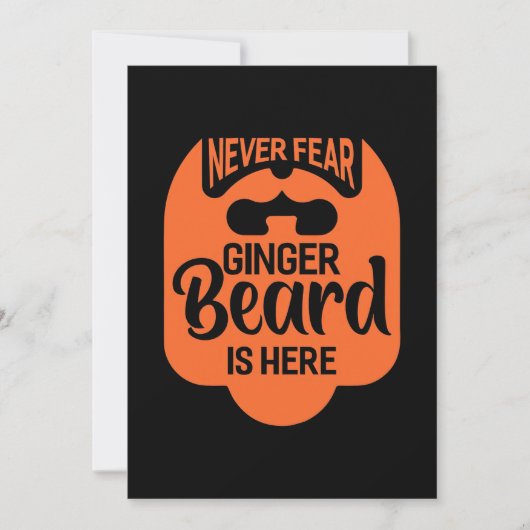 Wees nooit bang Ginger Beard is hier Kaart (Voorkant)