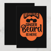 Wees nooit bang Ginger Beard is hier Kaart (Voorkant / Achterkant)