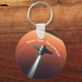 Wees nooit bang voor het onbekende sleutelhanger (Voorkant)