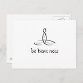 Wees nu hier - Zwart design met Sanskrietstijl Briefkaart (Voorkant / Achterkant)