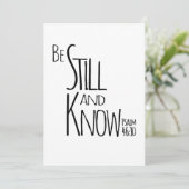 Wees nu nog steeds Vintatge Christelijke Inspirere Kaart (Staand voorkant)