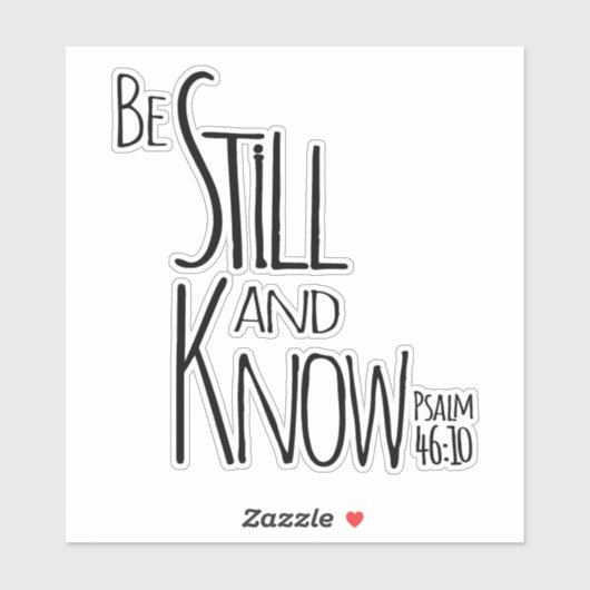 Wees nu nog steeds Vintatge Christelijke Inspirere Sticker (Vel)