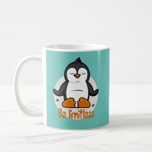 Wees onbeperkt Kawaii Funny Penguin Doing Yoga Pos Koffiemok (Links)