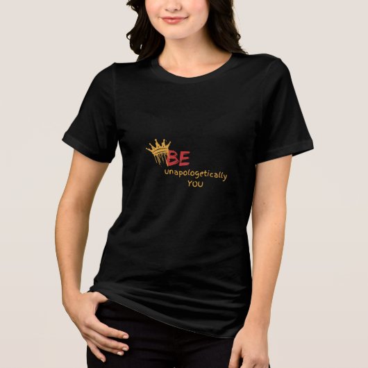 Wees onbeschaamd - Empowerment & vertrouwen Tri-Blend Shirt (Voorkant)