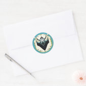 Wees onbevreesd als de Vikingen, met schild in han Ronde Sticker (Envelop)