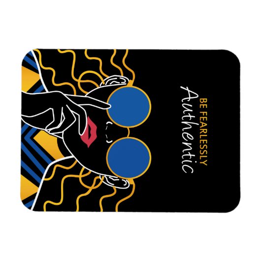 Wees onbevreesd authentiek magneet (Horizontaal)