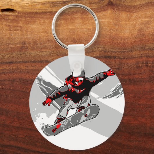 Wees onbevreesd - Snowboarder Sleutelhanger (Achterkant)