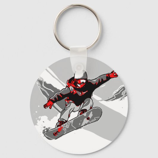 Wees onbevreesd - Snowboarder Sleutelhanger (Achterkant)