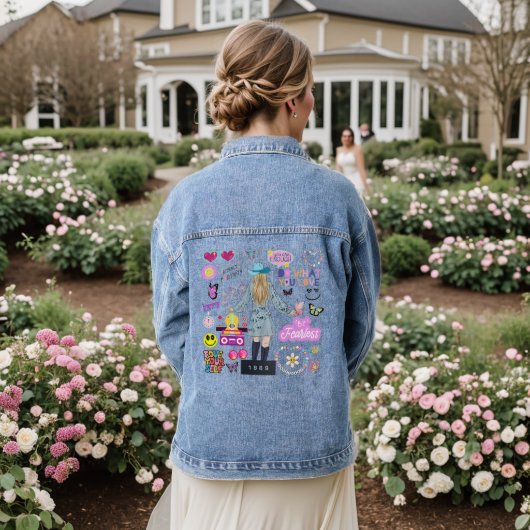 WEES ONBEVREESD SWIFT GEÏNSPIREERD DENIM JACKET (Huwelijk Achterkant)