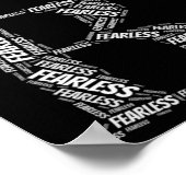 Wees onbevreesd woord in woord poster (Hoek)