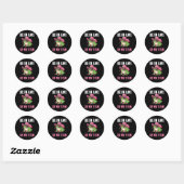 Wees onder de indruk van mijn Tism Retro Funny Fro Ronde Sticker (Vel)