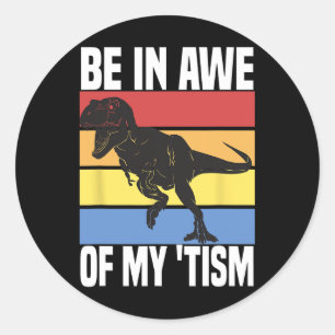 Wees onder de indruk van mijn trieste grappige din ronde sticker