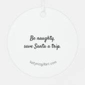 Wees ondeugend, red Santa a Trip Ornament (Achterkant)