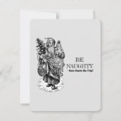 Wees ondeugend - Red Santa de reis! Grappig Feestdagenkaart (Voorkant)