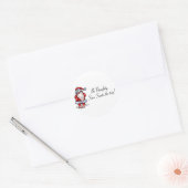 Wees ondeugend Red Santa de reis Santa Ronde Sticker (Envelop)