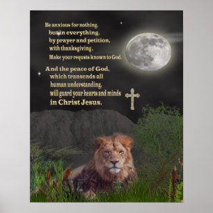 Wees ongerust over niets Christelijke poster