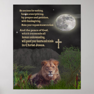 Wees ongerust over niets Christelijke poster
