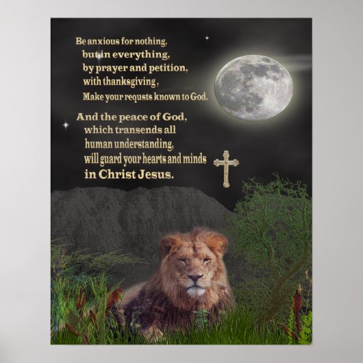 Wees ongerust over niets Christelijke poster (Voorkant)