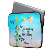 Wees ongerust over niets Filippijnen 4:6 15 Laptop Sleeve (Voorkant Links)
