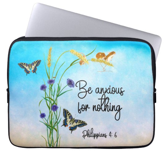 Wees ongerust over niets Filippijnen 4:6 15 Laptop Sleeve (Voorkant)