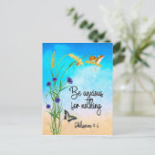 Wees ongerust over niets Filippijnen 4:6 Briefkaart (Staand voorkant)