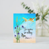 Wees ongerust over niets Filippijnen 4:6 Briefkaart (Staand voorkant)