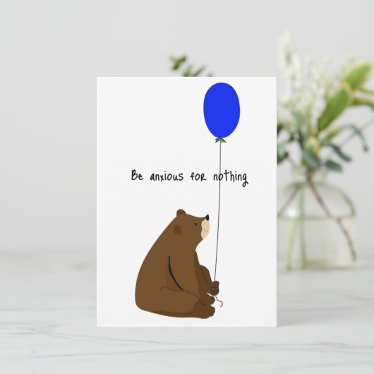 Wees ongerust over niets kaart (Staand voorkant)