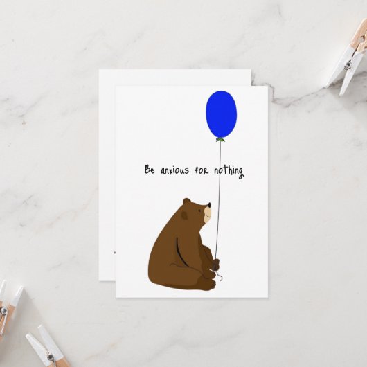 Wees ongerust over niets kaart (Voorkant / Achterkant in situ)