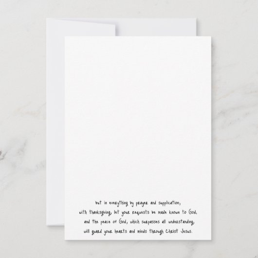 Wees ongerust over niets kaart (Achterkant)