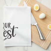 Wees ons , eenvoudige zwarte gast theedoek (Quarter Fold)