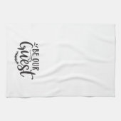 Wees ons , eenvoudige zwarte gast theedoek (Horizontaal)