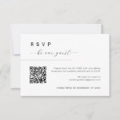 Wees ons gastenscript Eenvoudige Minimale QR-code  RSVP Kaartje (Voorkant)