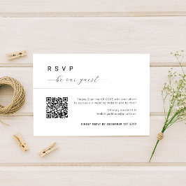 Wees ons gastenscript Eenvoudige Minimale QR-code  RSVP Kaartje