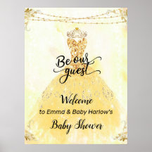 Wees ons gastprinses Baby shower Welkom