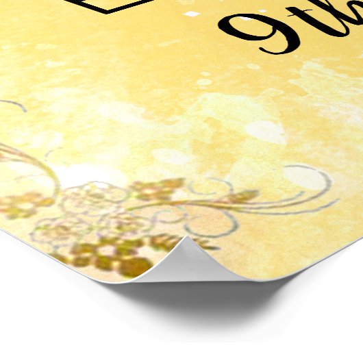 Wees ons gastprinses Birthday Welcome Sign Poster (Hoek)